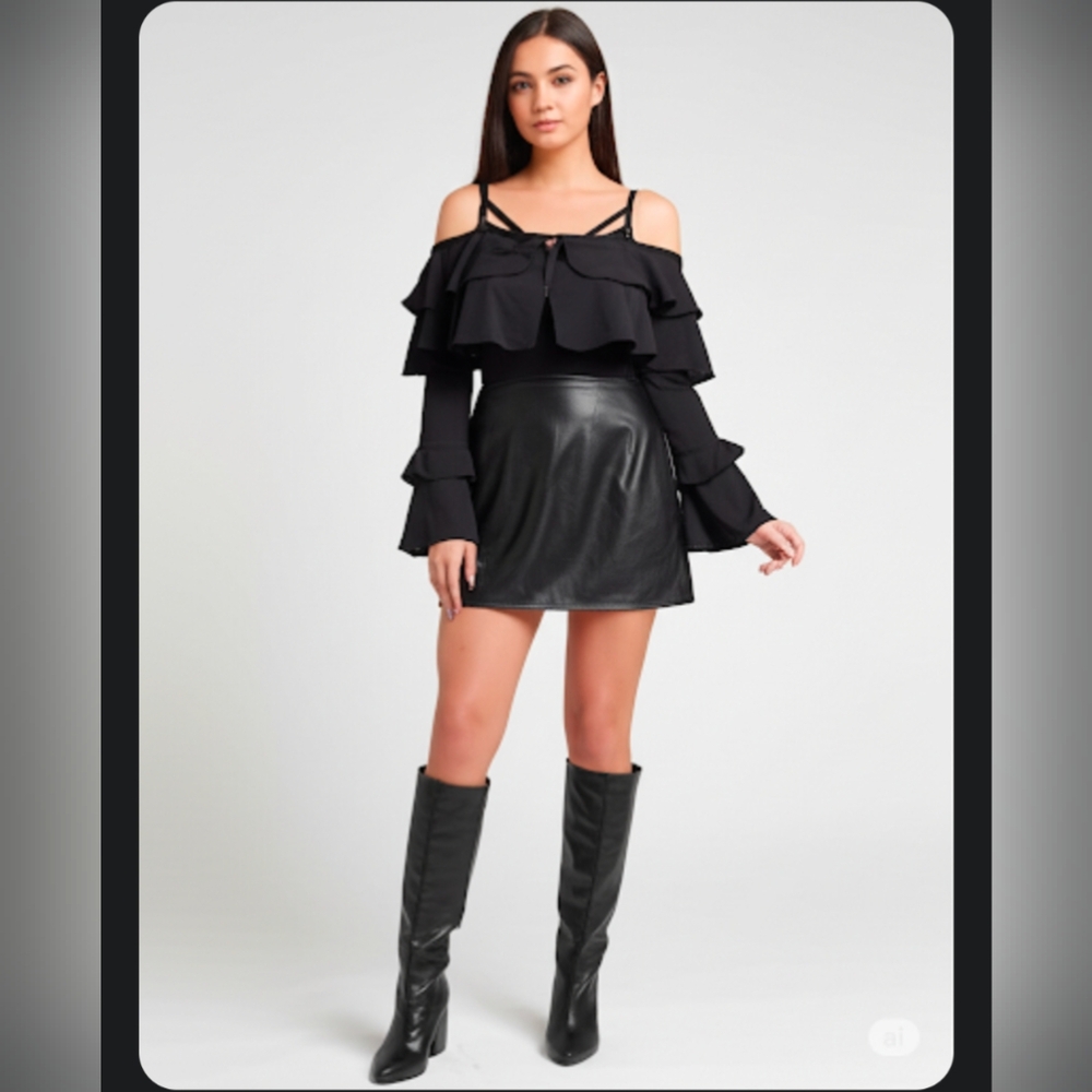 NEW Wow Couture Black bandage club top,size small Clubwear Sexy Goth